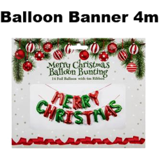 Merry Christmas Foil Balloon Banner